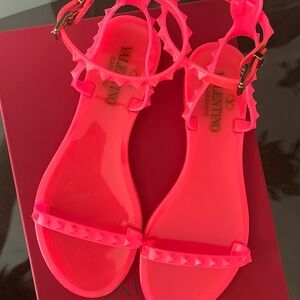 Valentino Garavani Neon Pink Sandals